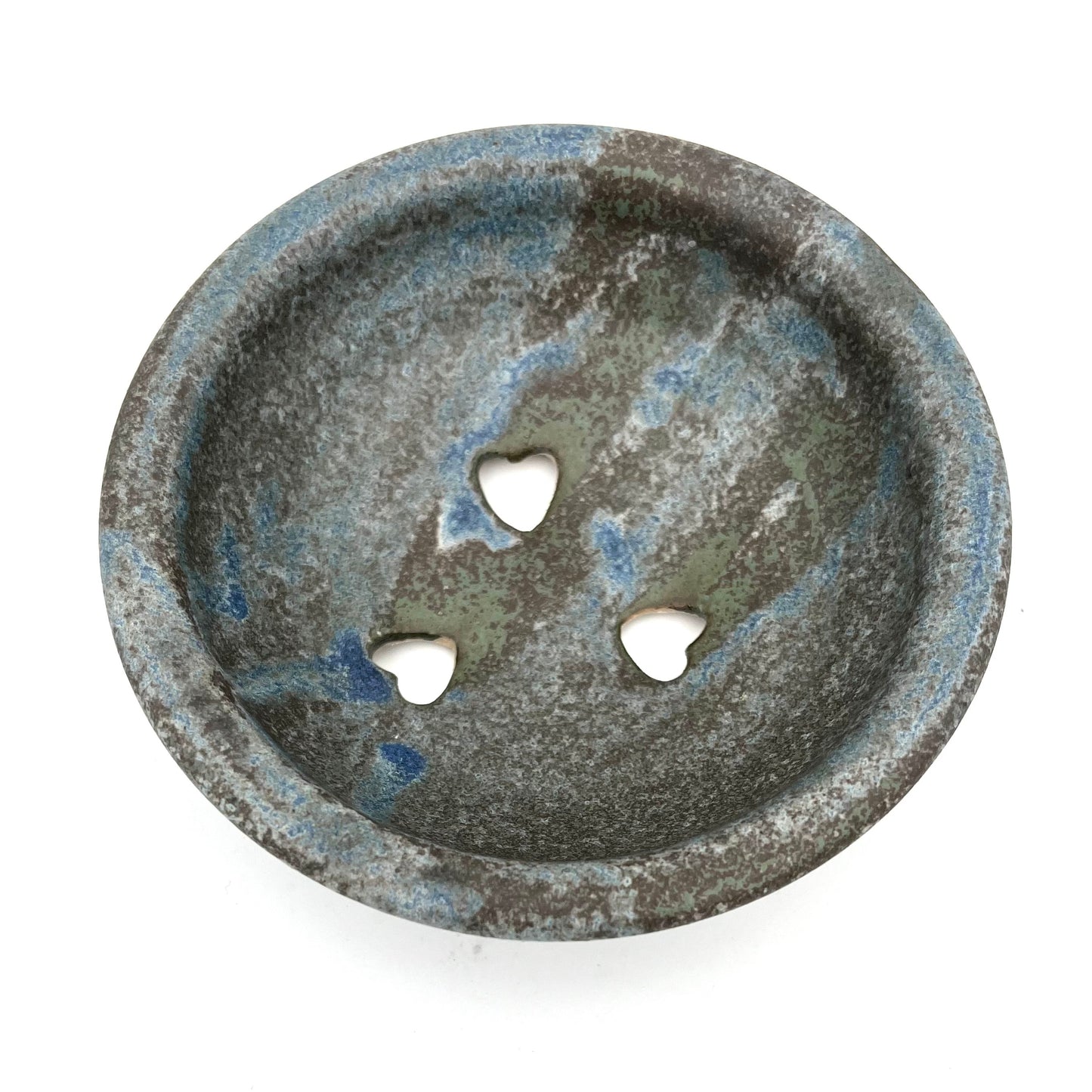 Anniepooh soap dish Blue Opal Glaze Moville Pottery Soap Dish