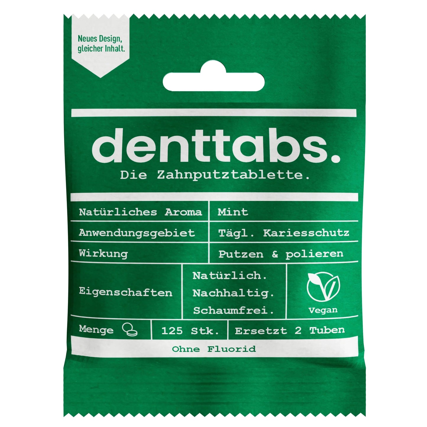 Denttabs Toothpaste tablets for adults - Mint