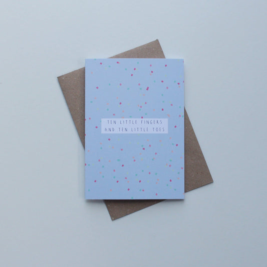 Ecoanniepooh Ten little fingers Ten little toes baby card