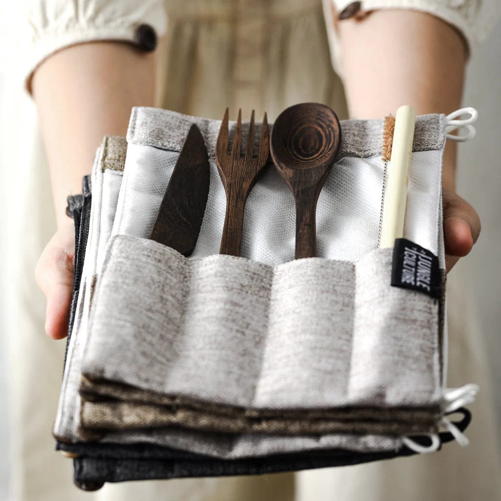 Ecoanniepooh Wooden on the go Cutlery Set