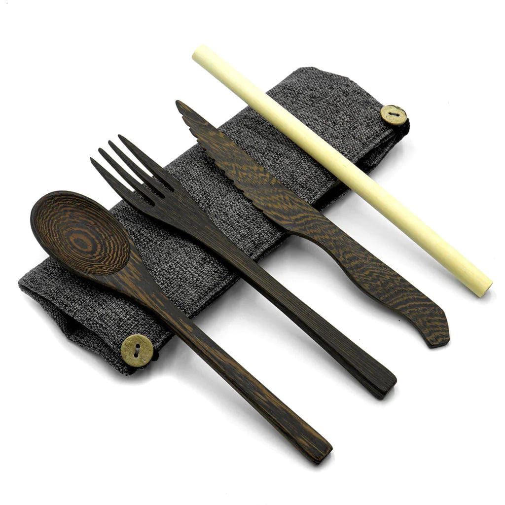 Ecoanniepooh Wooden on the go Cutlery Set