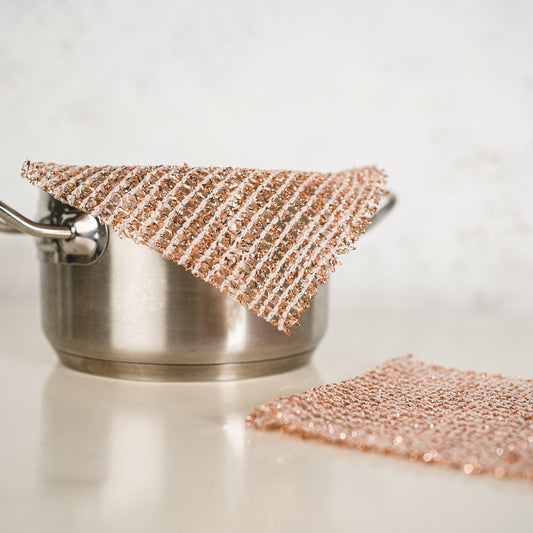 Greencult Cleaning products Copper cloth (set of 2), pot cleaner, sustainable kitchen towel