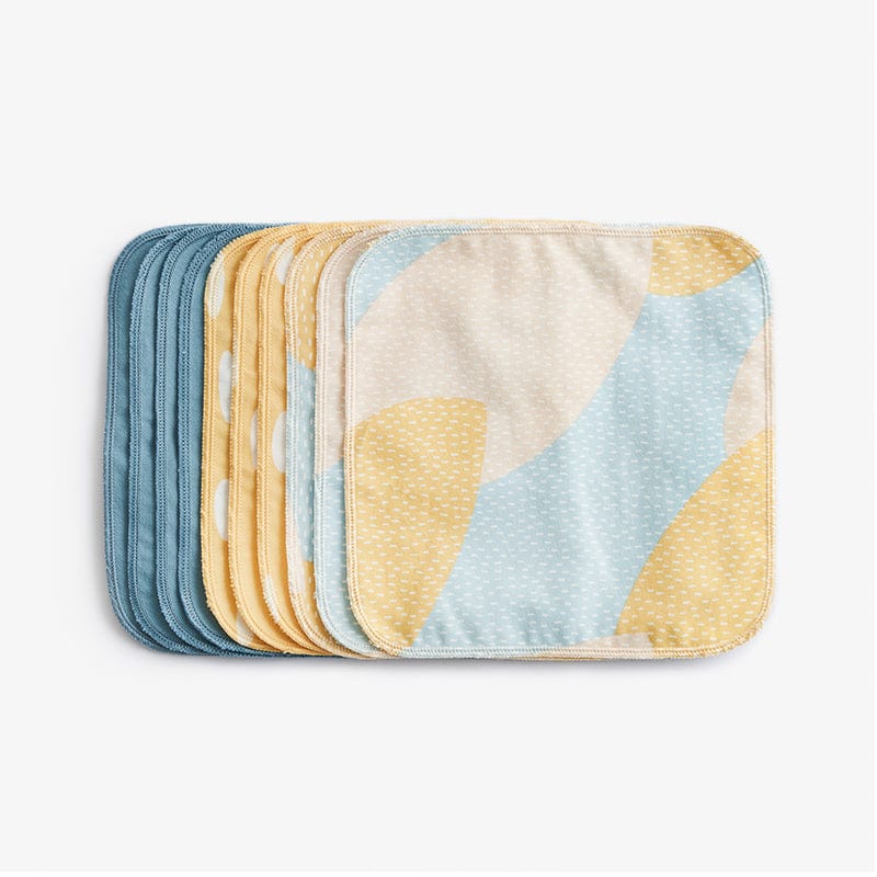 Imse Vimse Blue Sprinkle Organic cotton cloth wipes