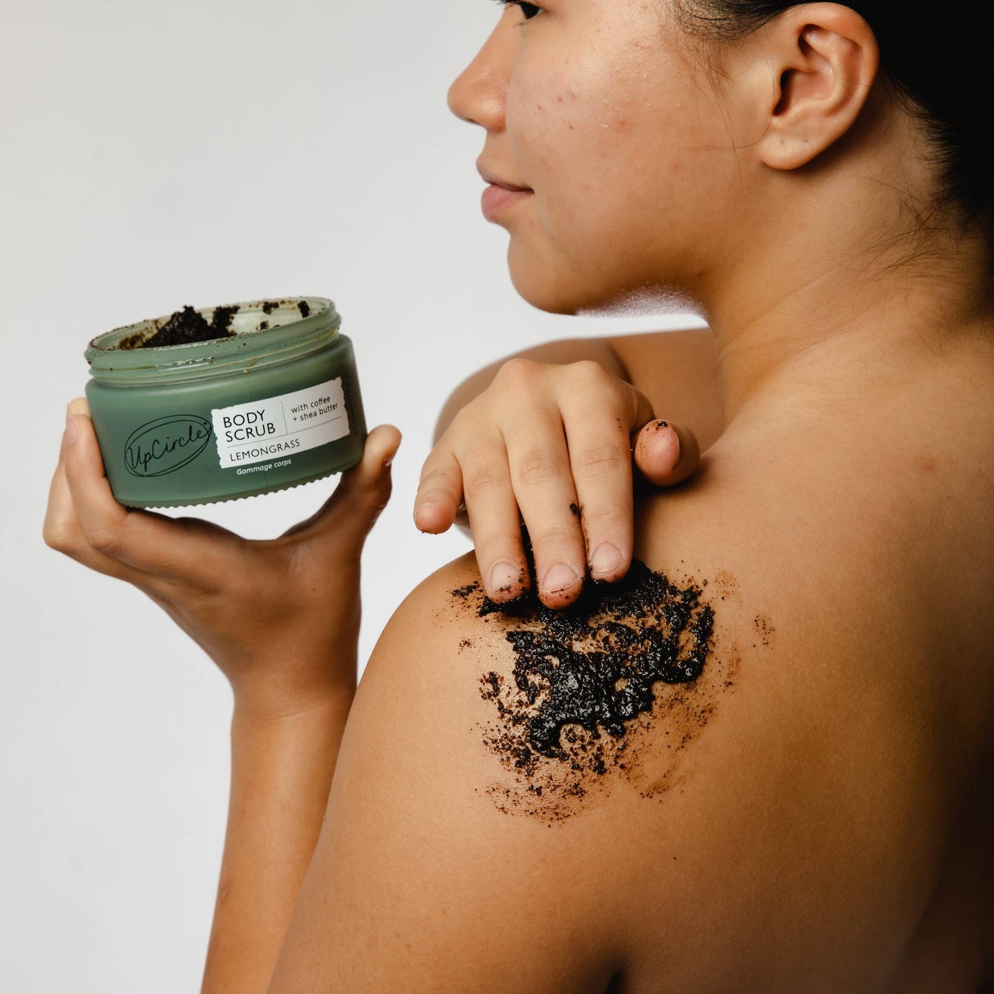 UpCircle Beauty Europe Vegan Eco Summer Lemongrass Body Scrub with Coffee + Shea Butter