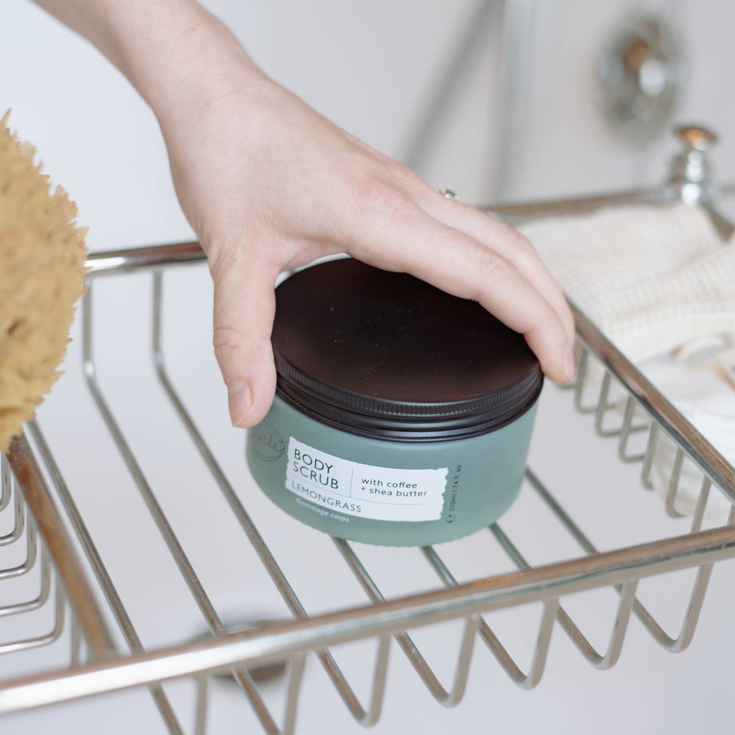 UpCircle Beauty Europe Vegan Eco Summer Lemongrass Body Scrub with Coffee + Shea Butter