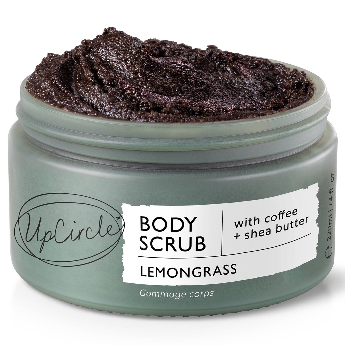 UpCircle Beauty Europe Vegan Eco Summer Lemongrass Body Scrub with Coffee + Shea Butter