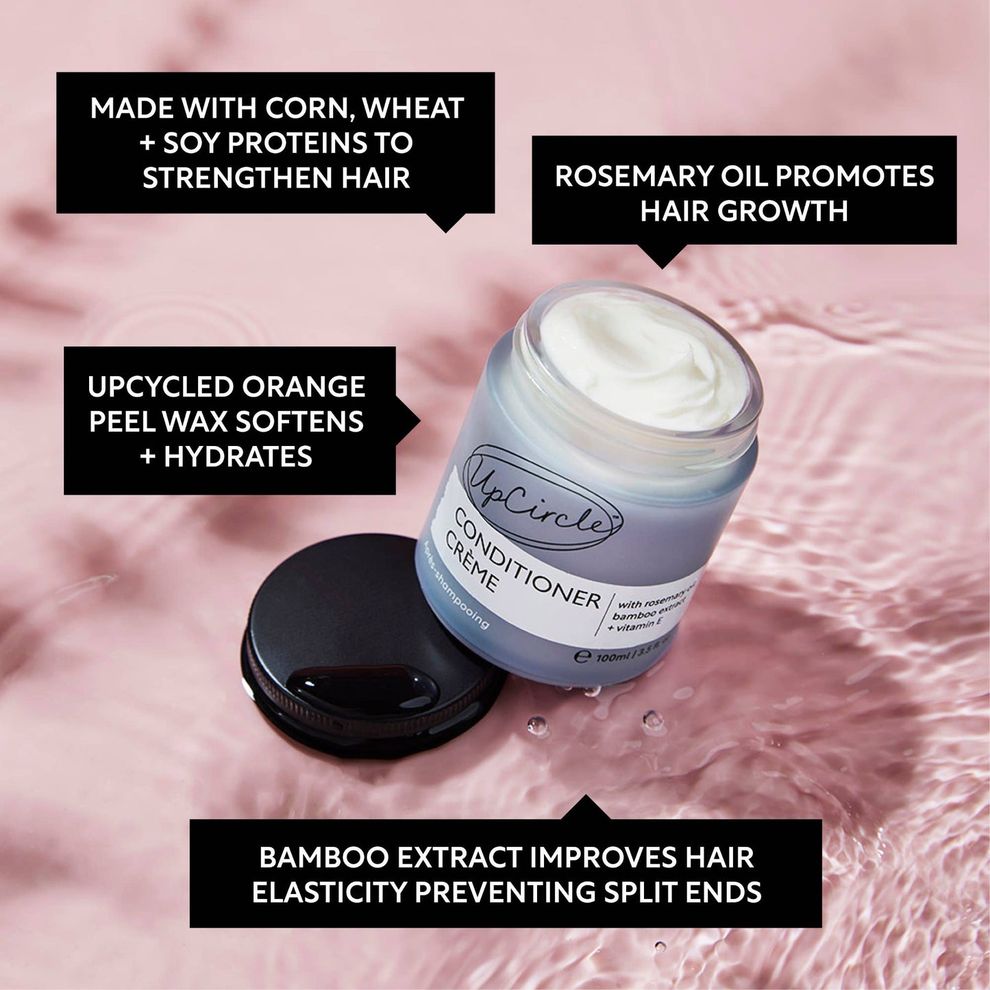 UpCircle Beauty Europe Vegan Spa Hair Care Duo with Coconut, Rosemary + Grapefruit Oils