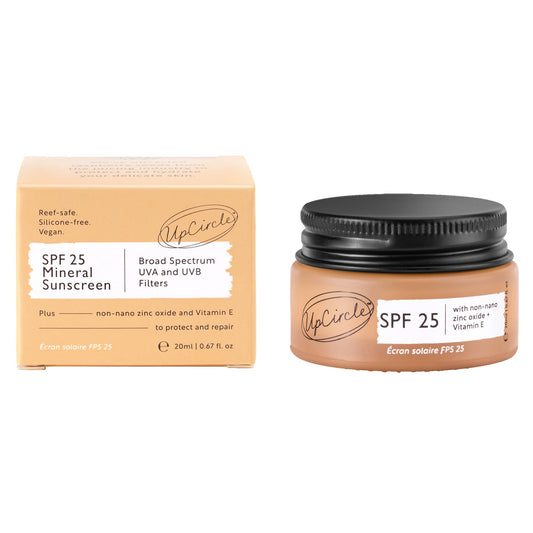 UpCircle Beauty Europe Zero Waste, Reef-safe, SPF25 Mineral Sunscreen - Travel Size