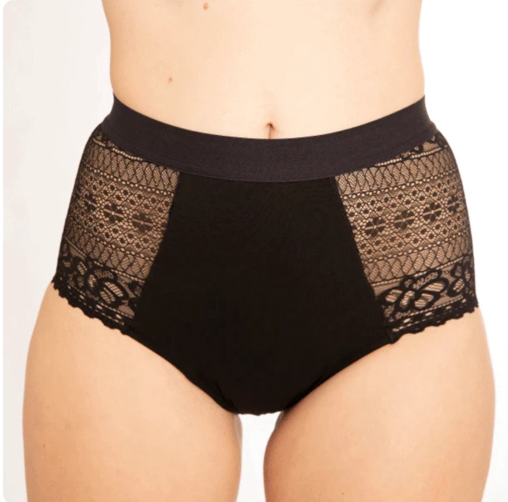 Wuka Wuka ultimate lace high waist. Heavy flow.