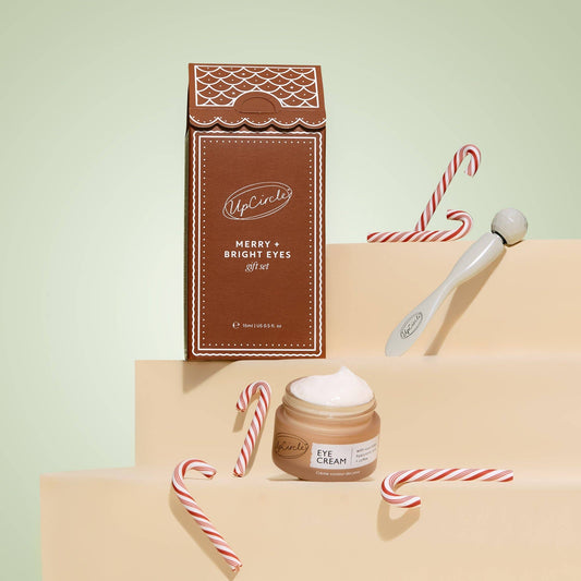 UpCircle Beauty Europe Merry + Bright Eyes Vegan Gingerbread Eco-Friendly Gift Set