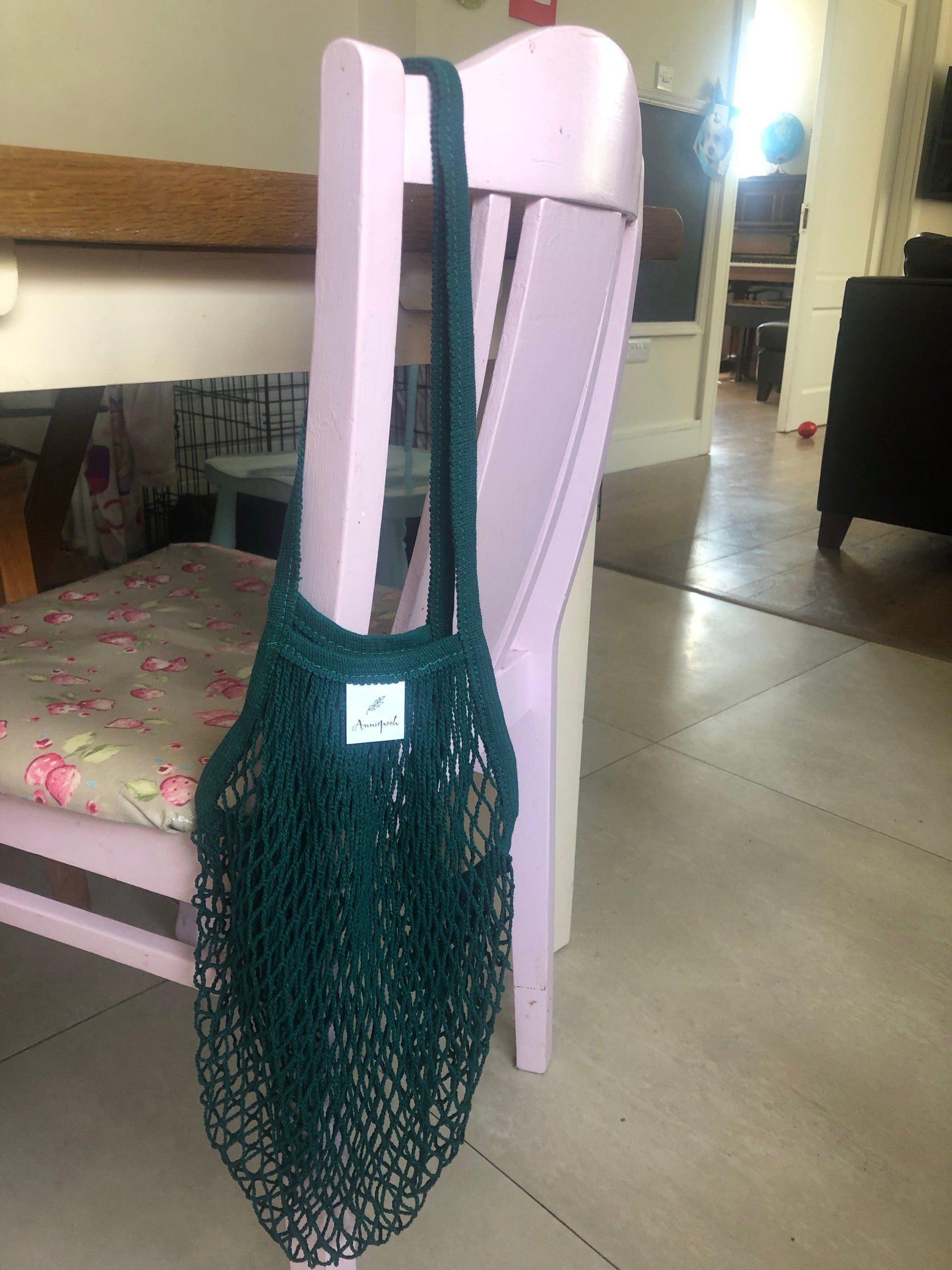 Anniepooh Emerald Granny’s String Bag Long handles