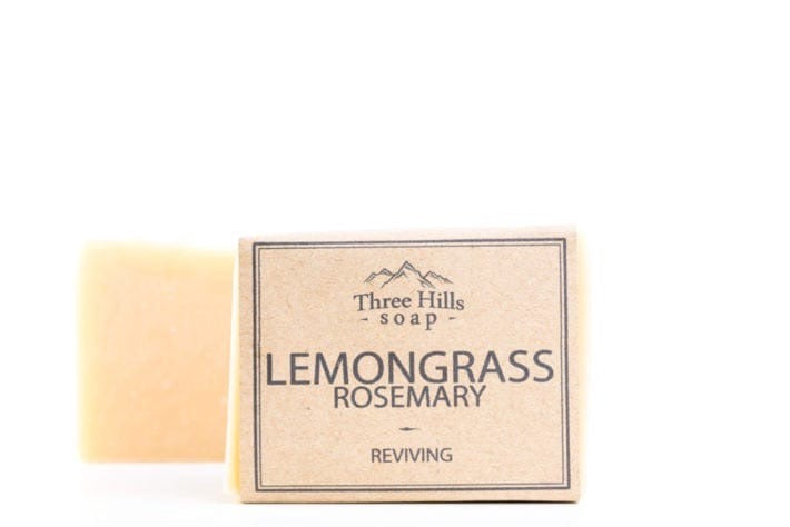 Anniepooh gift box Reviving - Lemongrass / Cream / Relaxing - Lavender Rosemary Soap and dish gift set