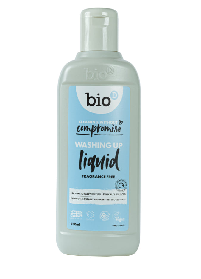 Bio-D 750ml Bio d fragrance free washing up liquid 750ml