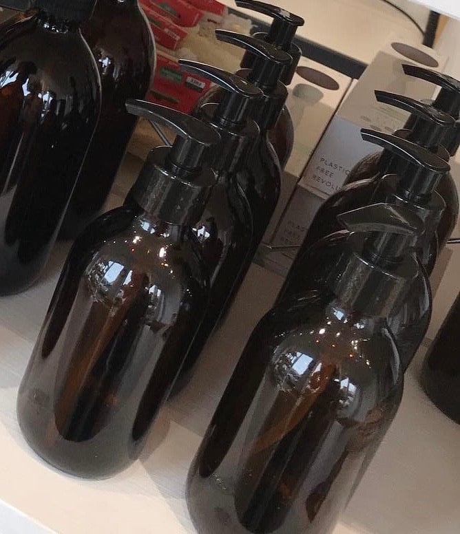 Ecoanniepooh Amber glass pump bottle 300 ml