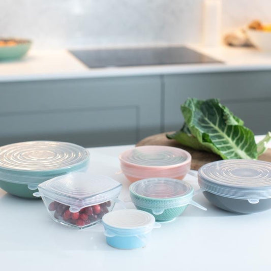 Ecoanniepooh Reusable Silicone Bowl Covers (set of 6 different sizes)