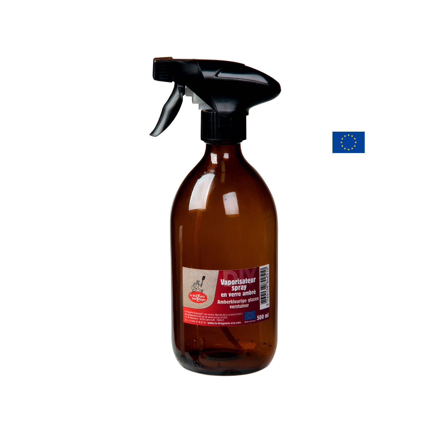 Ecodis - Grand Beau Amber Glass Spray Bottle 500ml - La Droguerie