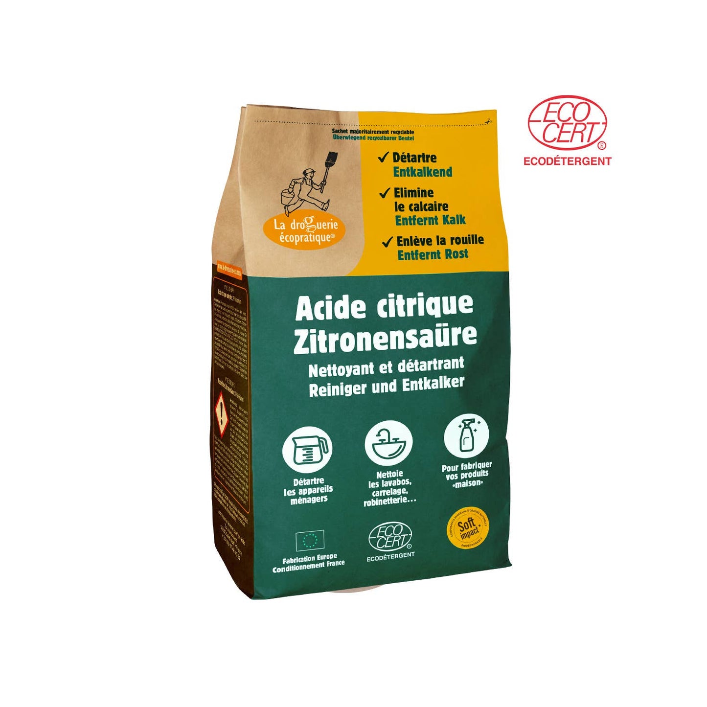 Ecodis - Grand Beau FR;EN;DE;ES Citric Acid 1 kg Eco-friendly Multi-purpose Cleaner