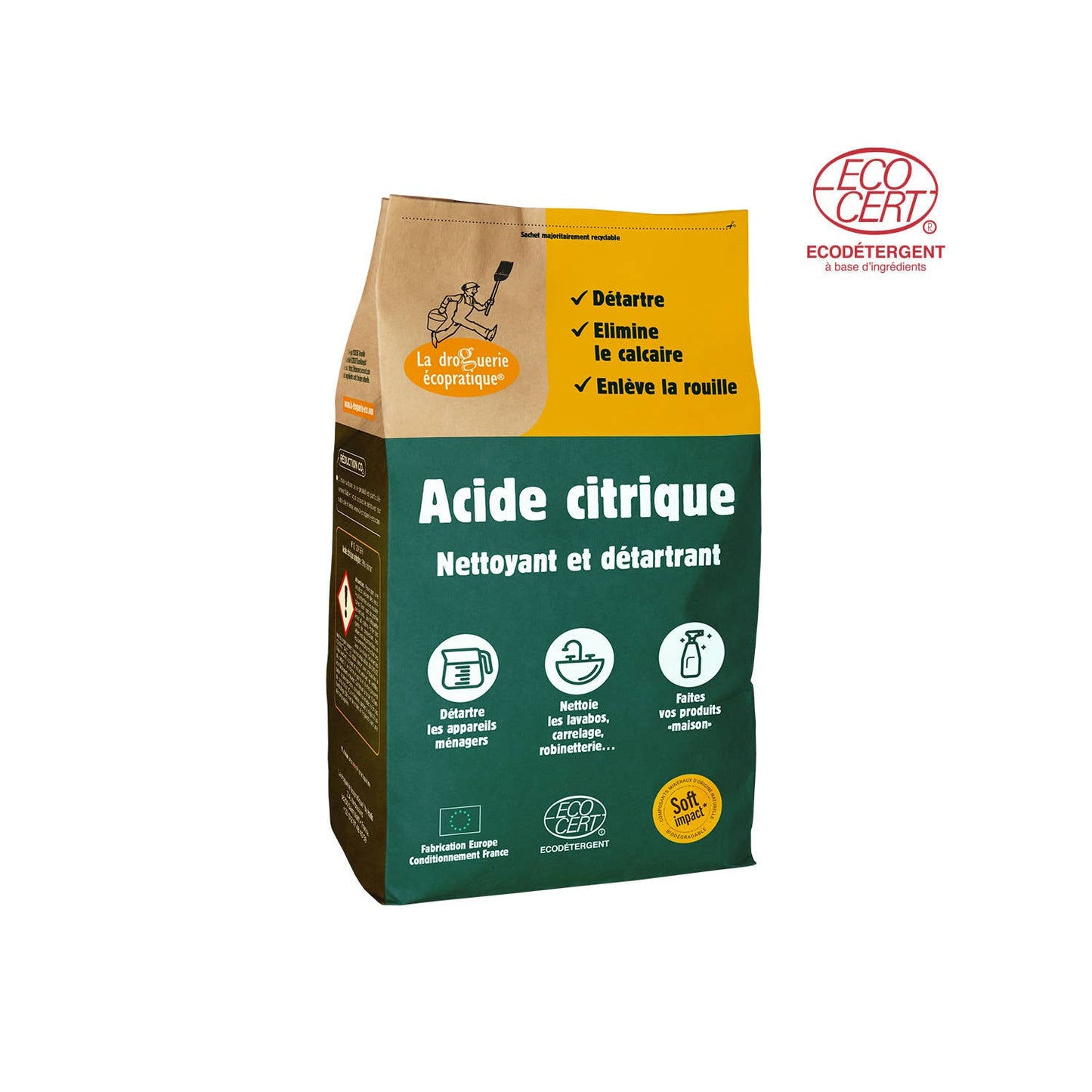Ecodis - Grand Beau FR;EN;DE;ES Citric Acid 1 kg Eco-friendly Multi-purpose Cleaner