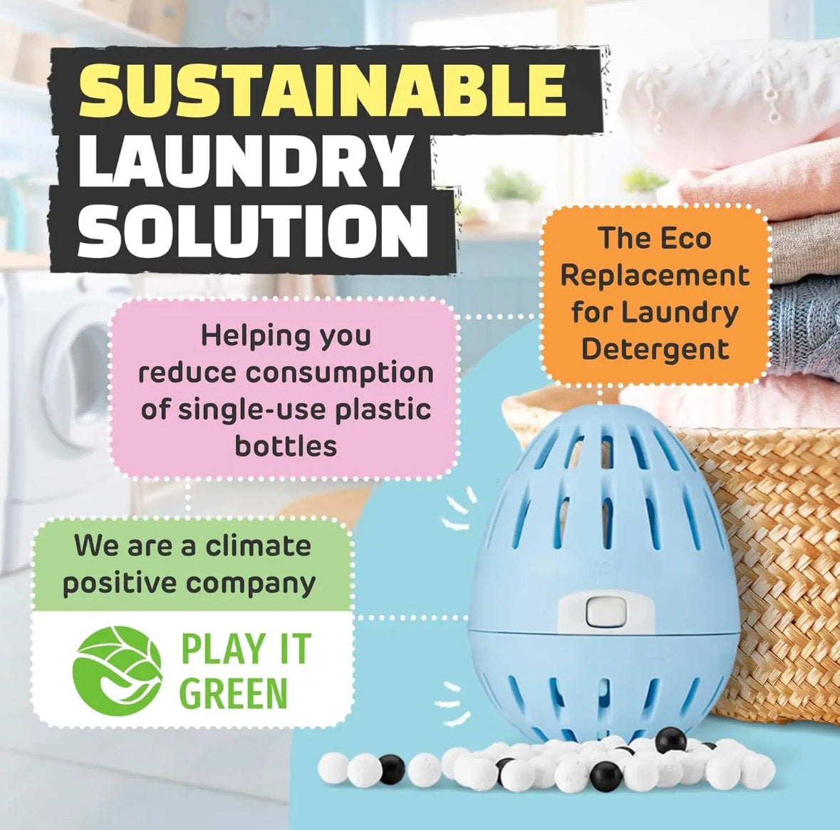 EcoEgg Laundry detergent EcoEgg Laundry Egg 70 washes