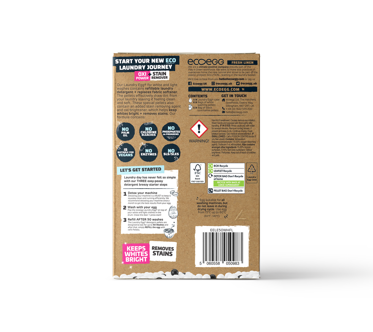 Ecoegg Laundry Egg for Whites + Lights - Fresh linen 50 washes