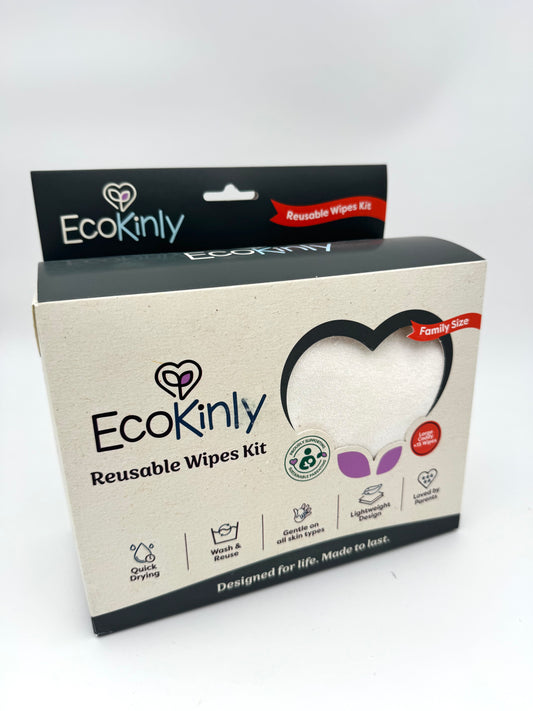 EcoKinly Family Reusable Wipes Kit