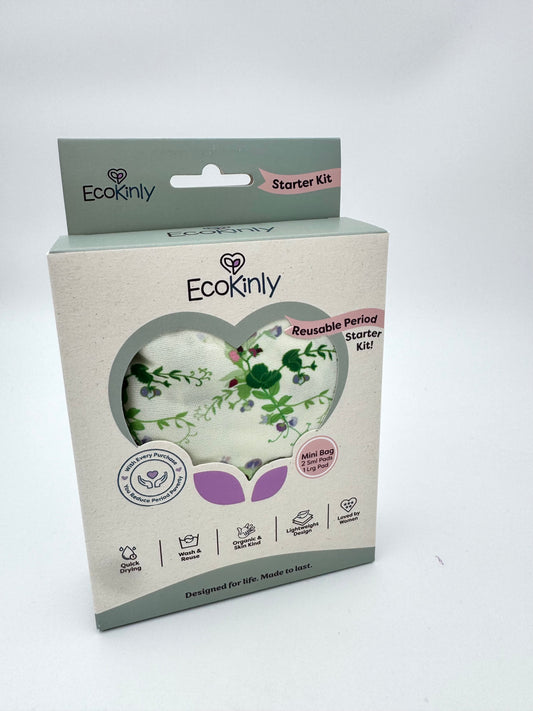 EcoKinly period wear Sweet Pea Period Pad Starter Kit