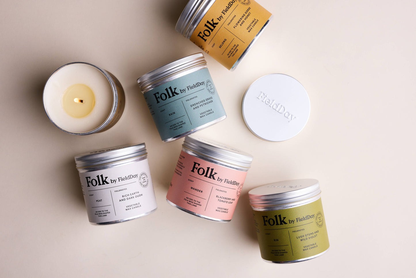 FieldDay Ireland Belong Vegetable Wax Folk Tin Candle