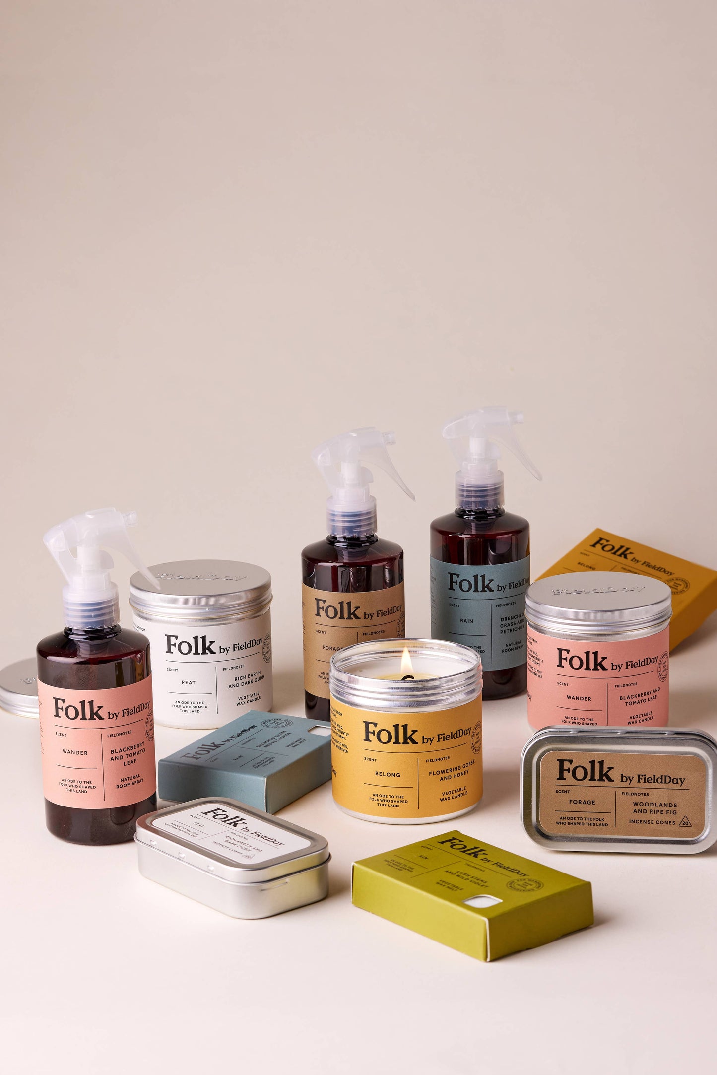 FieldDay Ireland Belong Vegetable Wax Folk Tin Candle