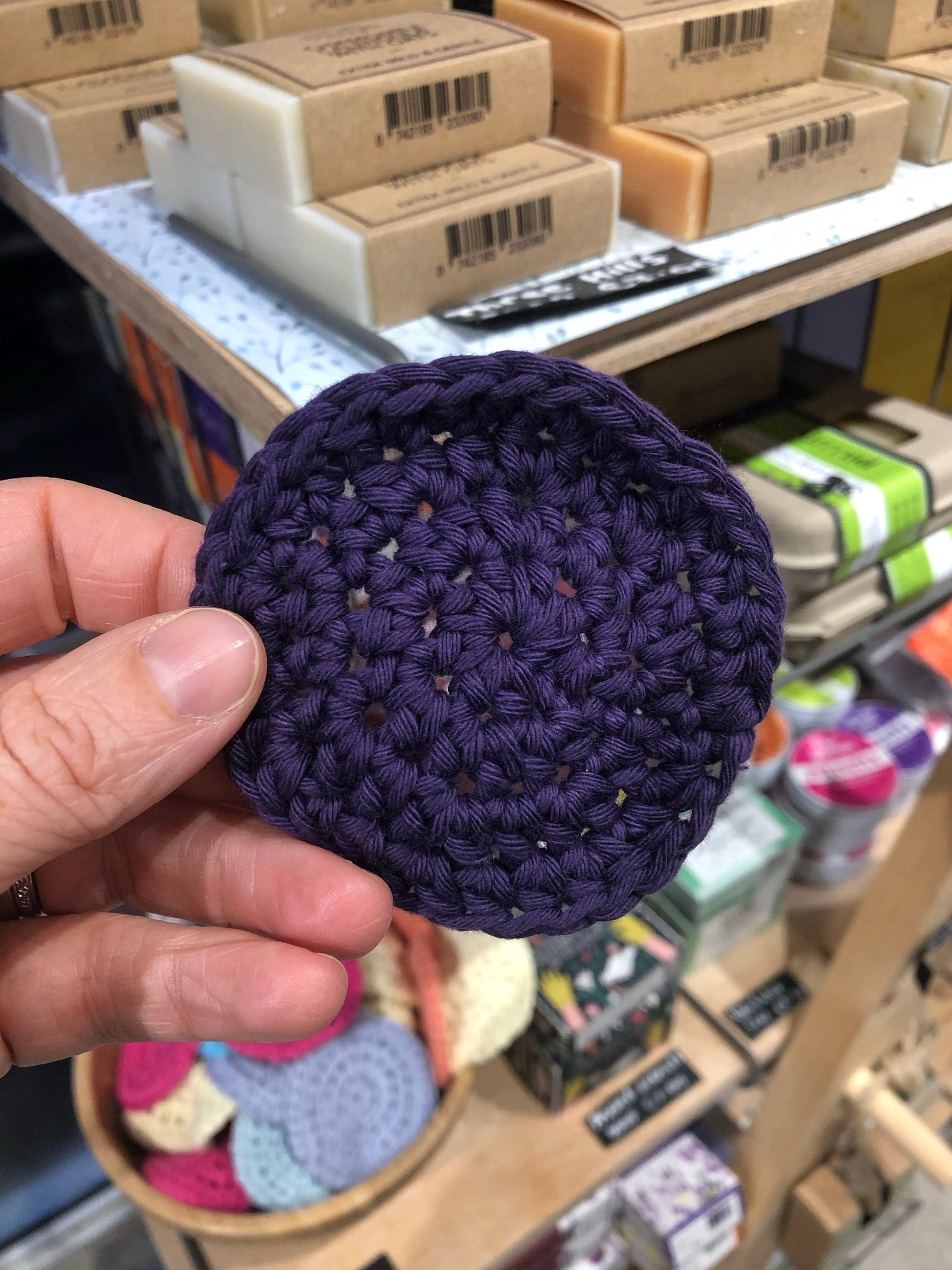 Real knits Handmade Cotton Face Cleansing Pad (Scrubbies)