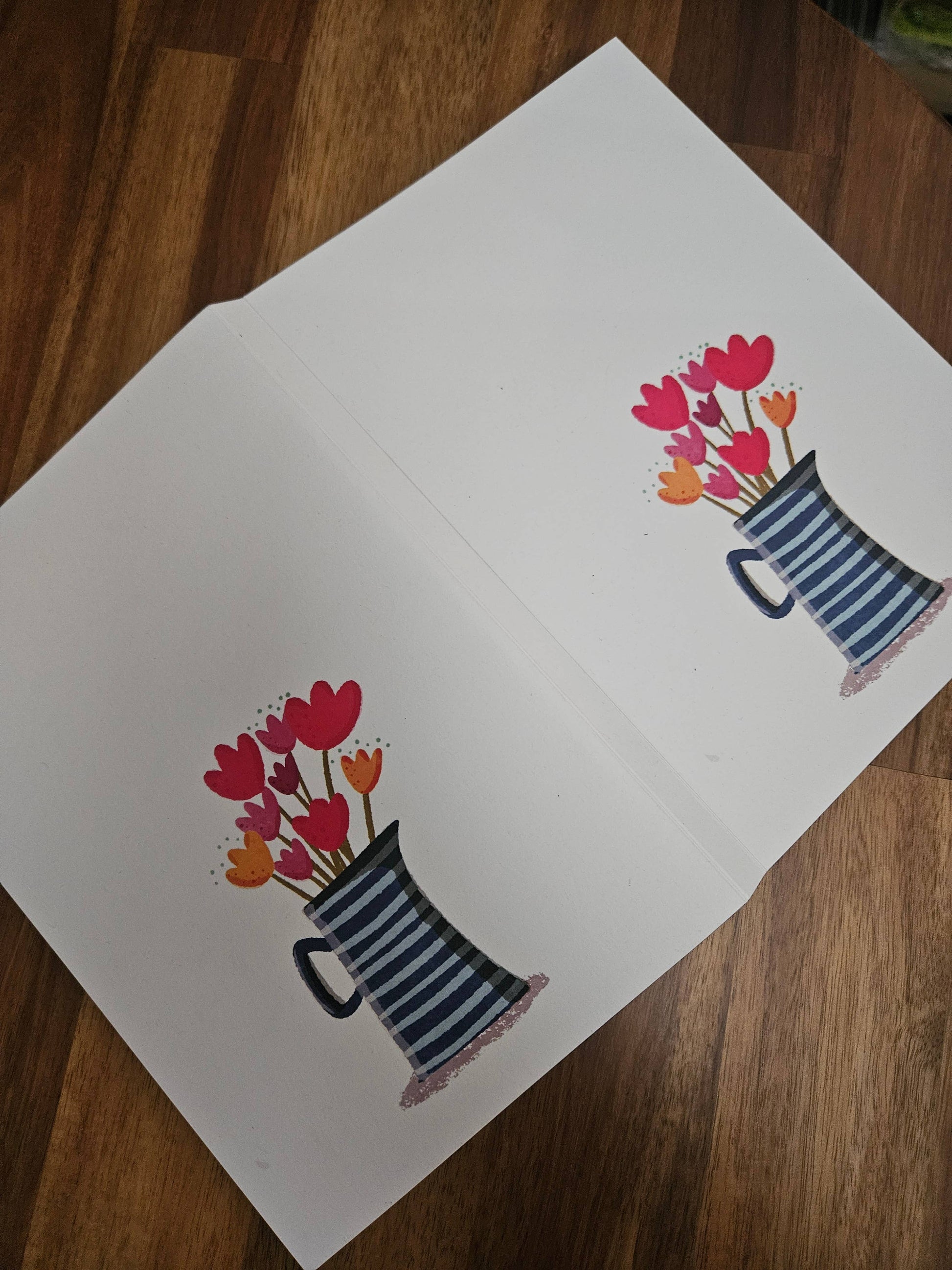 She Designs He Prints Blue Jug Notebook, hand made using recycled materials