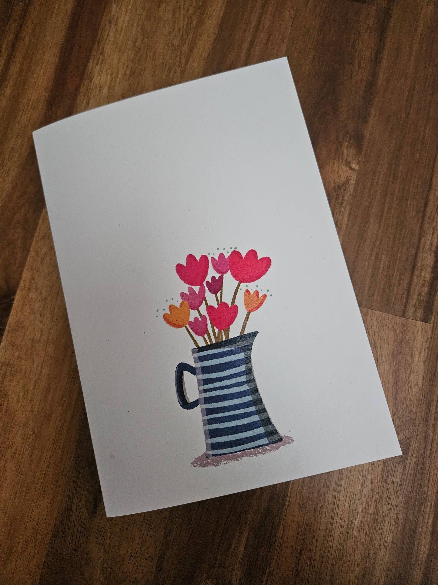 She Designs He Prints Blue Jug Notebook, hand made using recycled materials