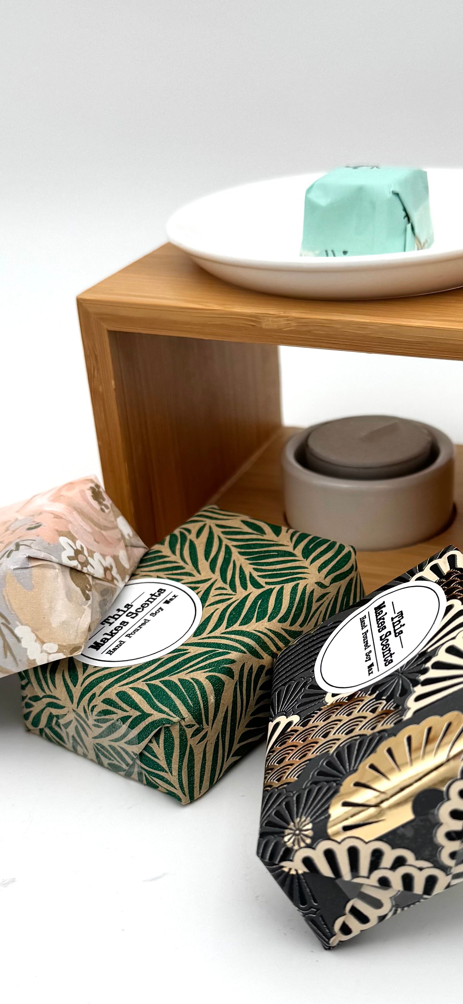 This makes scents Bamboo wax melt burner