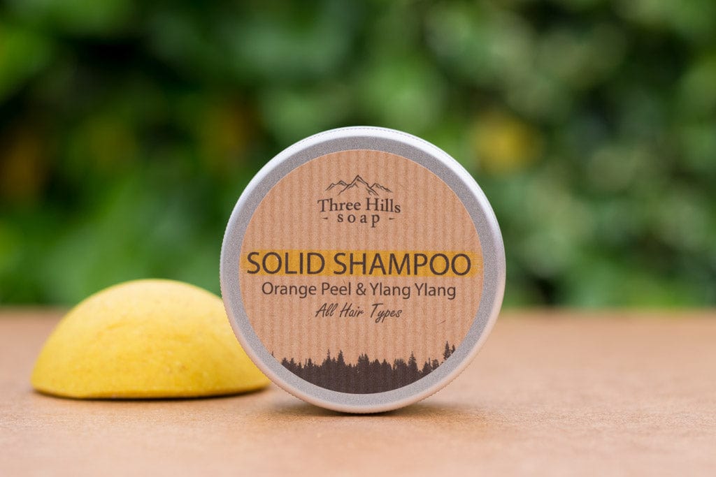 Three Hills All hair types - Orange Peel and Ylang Ylang Three Hills solid shampoo in tin