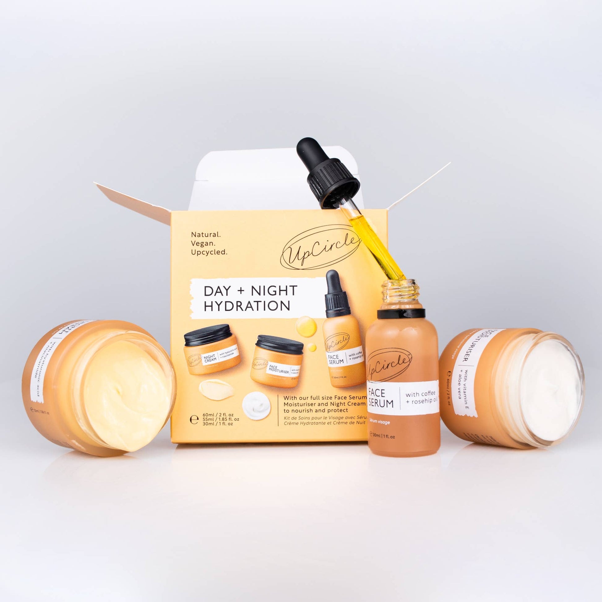 UpCircle Beauty Europe Eco Friendly Day + Night Hydration Set - Gift Box