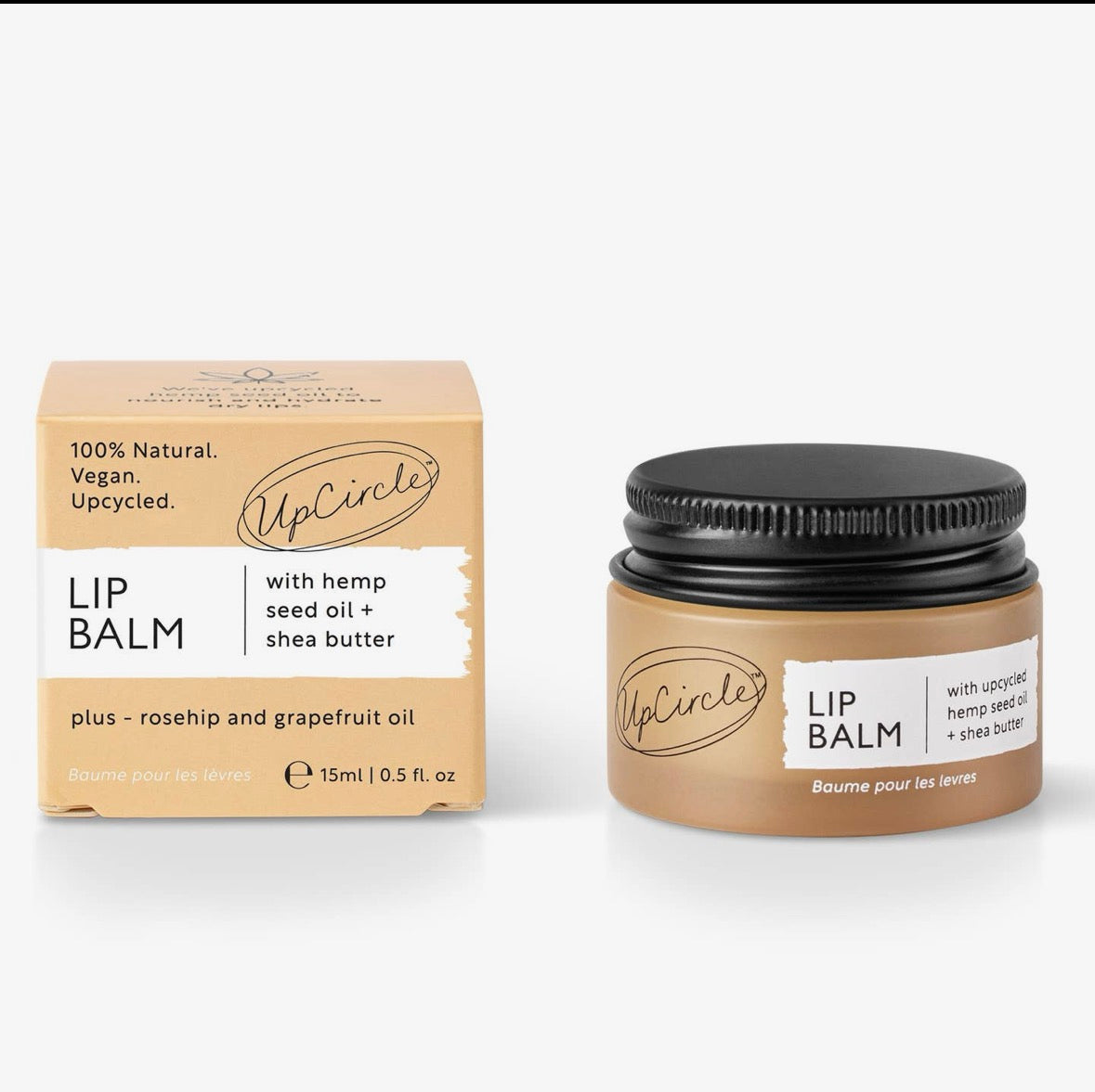 UpCircle Beauty Europe lipbalm Natural Eco Friendly Vegan Lip Balm with Hemp Seed Oil