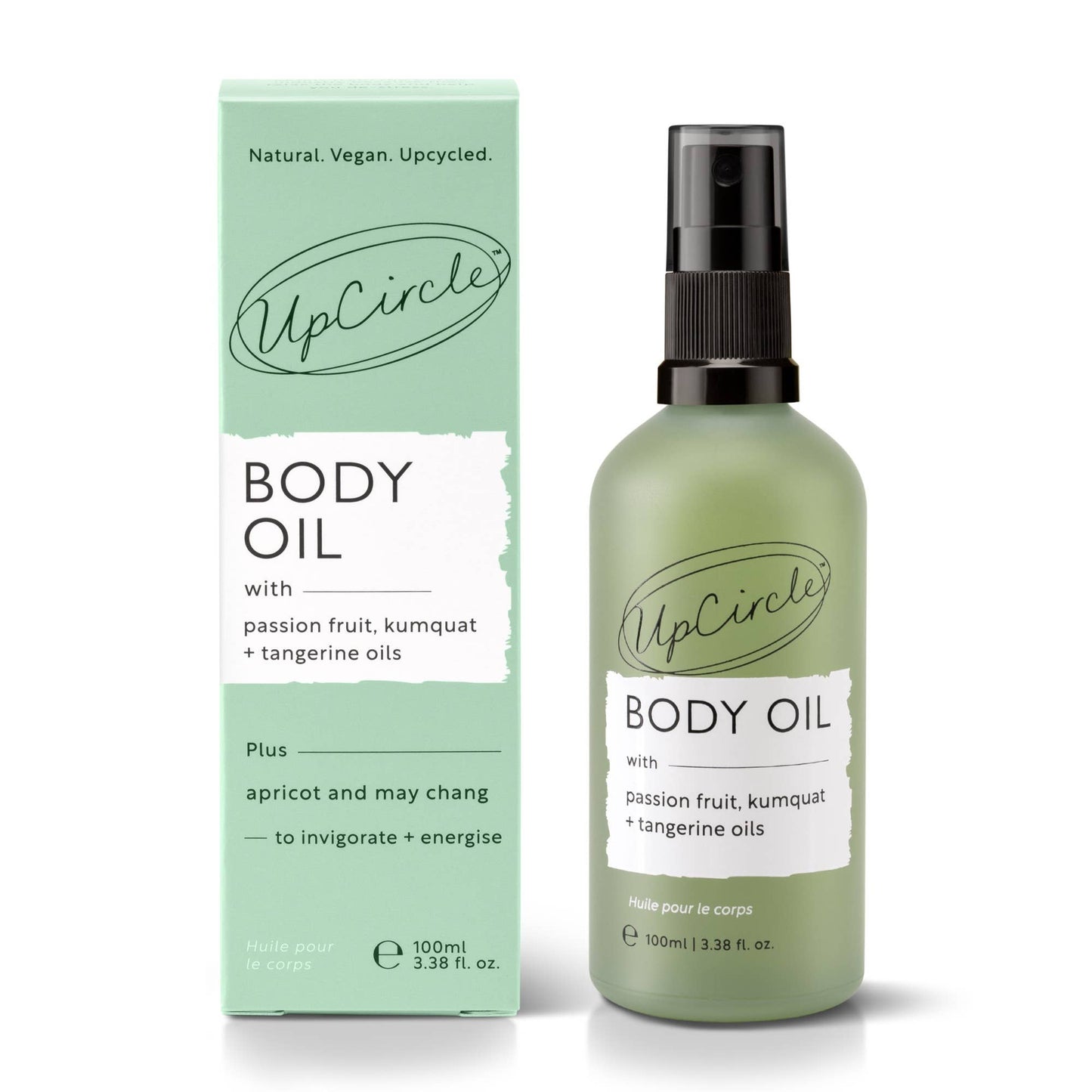 UpCircle Beauty Europe Luxury vegan eco Summer Body Oil with Passionfruit + Tangerine Oils