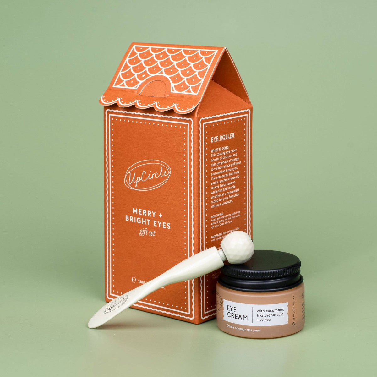 UpCircle Beauty Europe Merry + Bright Eyes Vegan Gingerbread Eco-Friendly Gift Set