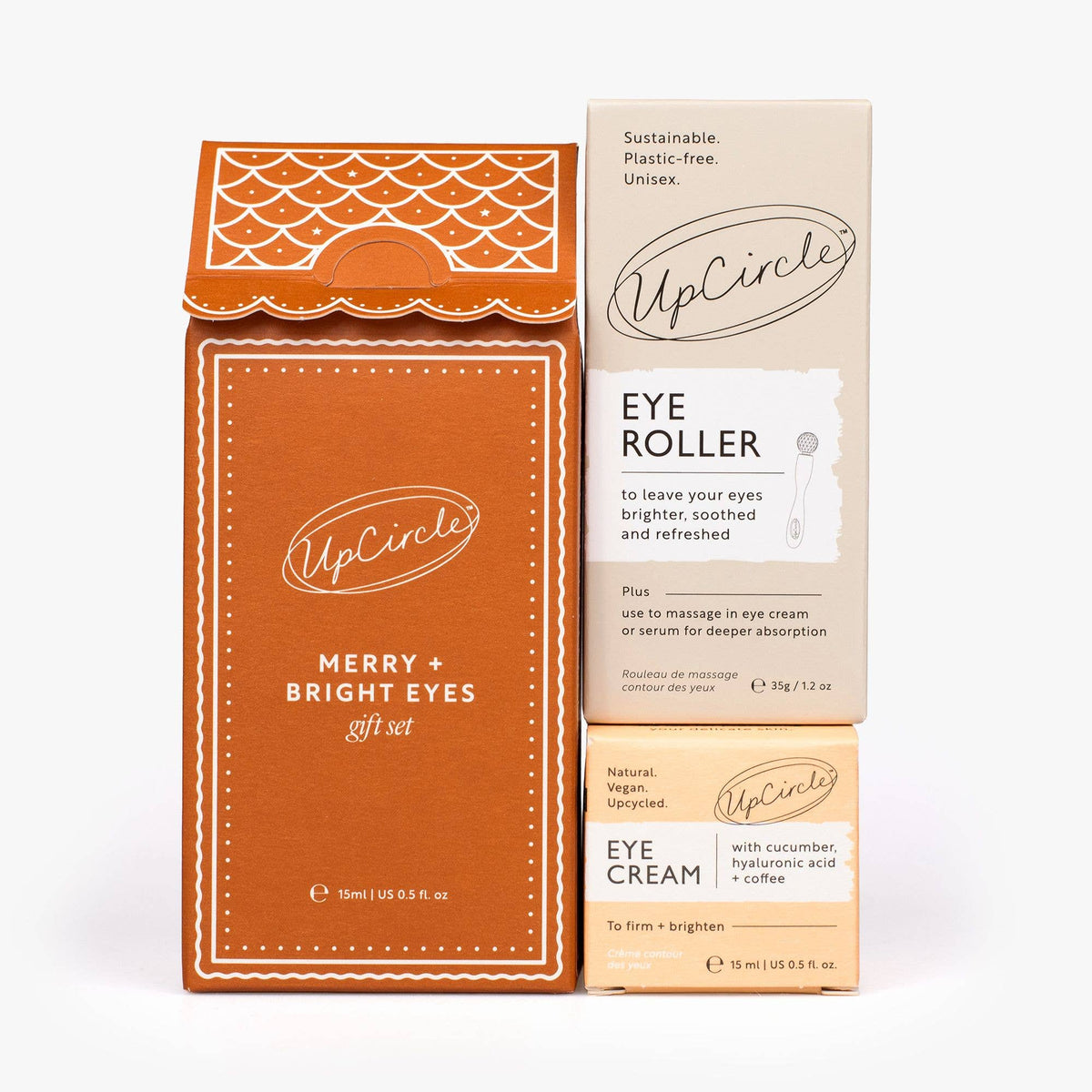 UpCircle Beauty Europe Merry + Bright Eyes Vegan Gingerbread Eco-Friendly Gift Set