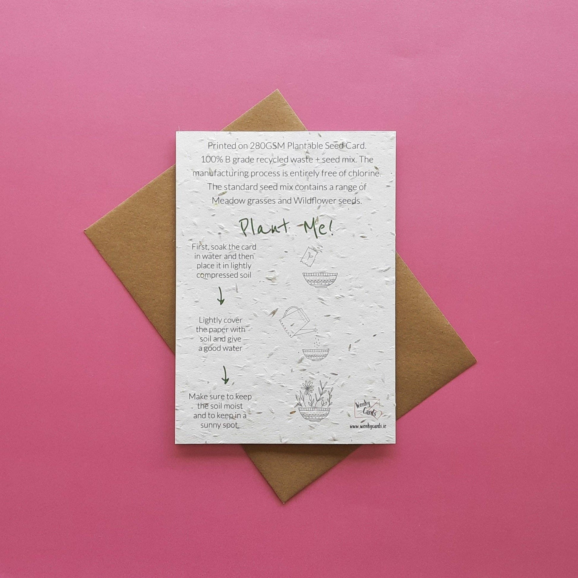 Wonky Cards Greeting card Home Sweet Home - Plantable Seed Card