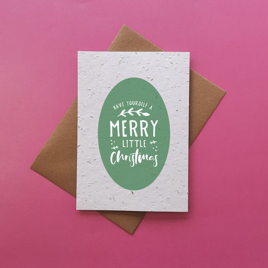 Wonky Cards Greeting card Merry Little Christmas - Plantable Seed Card